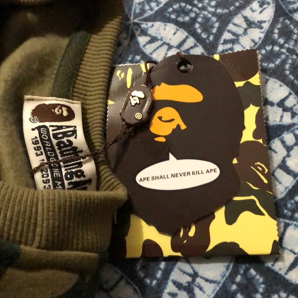 A bathing ape crewneck sweater camo green - Picture 2 of 3